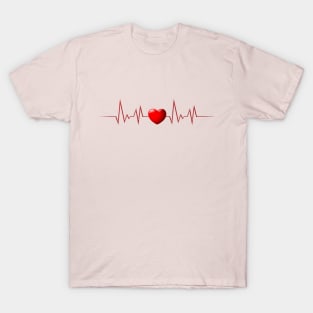 love heartbeats T-Shirt